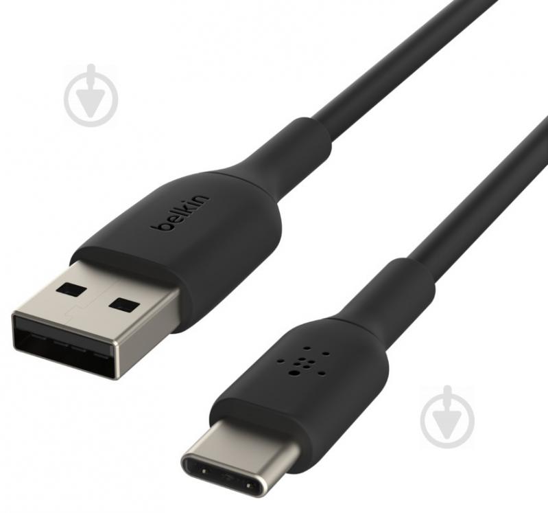 Кабель Belkin USB-C to USB-A PVC 1 м черный (CAB001BT1MBK) - фото 1