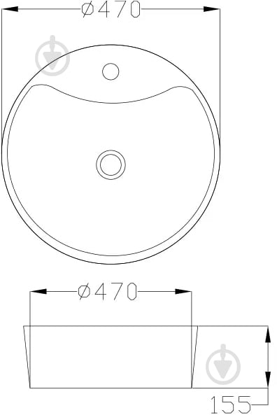 Умивальник Invena Rondi CE-21-001 15,5х47х47 см - фото 2