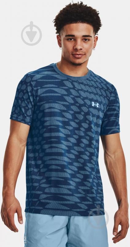 Футболка Under Armour UA SEAMLESS NOVELTY SS 1379281-426 р.L синій - фото 1