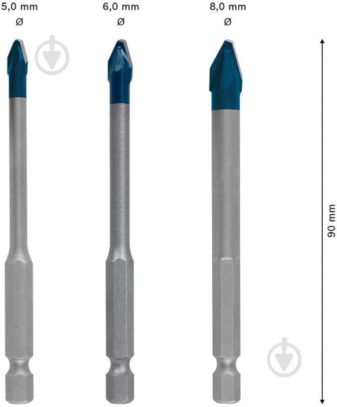 Набор сверл по плитке Bosch Expert HEX-9 HardCeramic 3 шт. 2608900595 - фото 8 Набор сверл по плитке Bosch Expert HEX-9 HardCeramic 3 шт. 2608900595 - фото 8