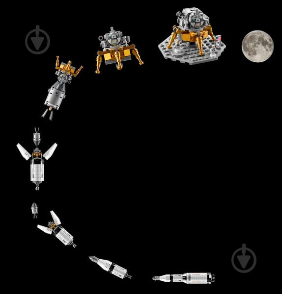 Конструктор LEGO Ideas Ракетно-космическая система НАСА Сатурн-5-Аполлон 92176 - фото 20