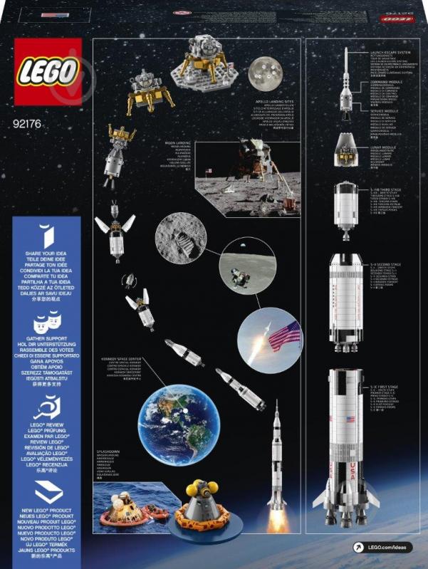 Конструктор LEGO Ideas Ракетно-космическая система НАСА Сатурн-5-Аполлон 92176 - фото 2