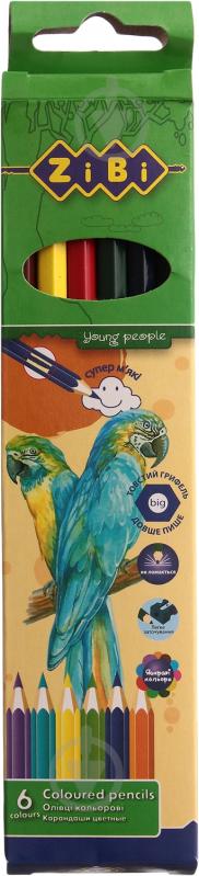 Карандаши цветные Soft ZB.2409 6 шт. ZiBi - фото 1