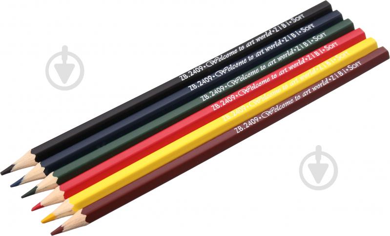 Карандаши цветные Soft ZB.2409 6 шт. ZiBi - фото 2