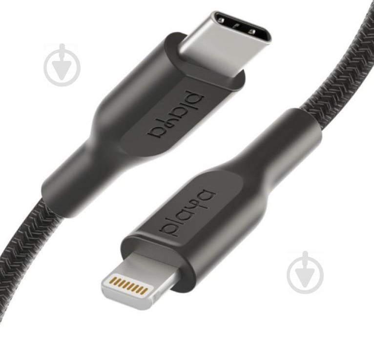 Кабель Belkin Playa Braided USB-С — Lightning 1 м чорний (PMBK1004BT1MPBB) - фото 2