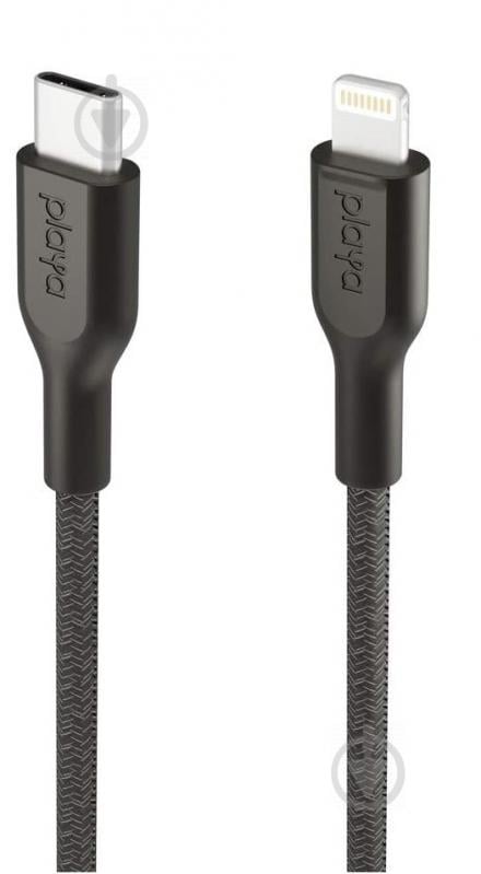 Кабель Belkin Playa Braided USB-С — Lightning 1 м чорний (PMBK1004BT1MPBB) - фото 3