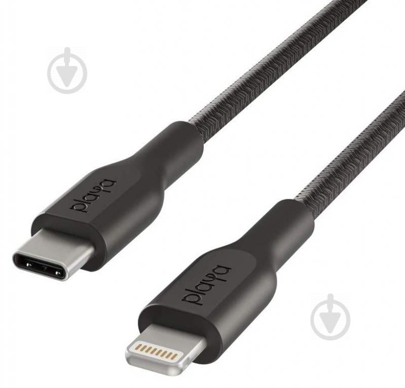 Кабель Belkin Playa Braided USB-С — Lightning 1 м чорний (PMBK1004BT1MPBB) - фото 5