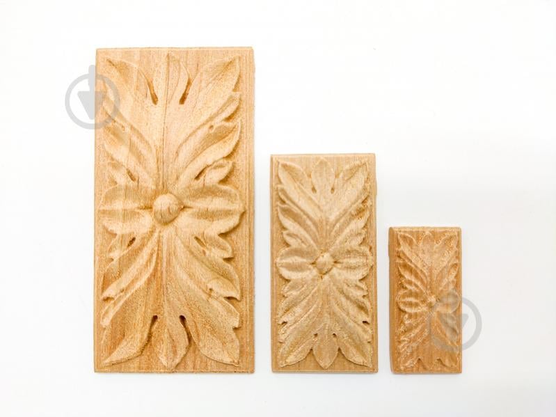 Декоративна панель дерев'яна розетка 2 шт, RZ.10.60 30х60x6 мм - фото 3