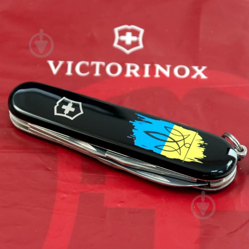 Нож швейцарский Victorinox SPARTAN UKRAINE Трезуб фигурный на фоне флага (12 инстр) Vx13603.3_T1026u - фото 6