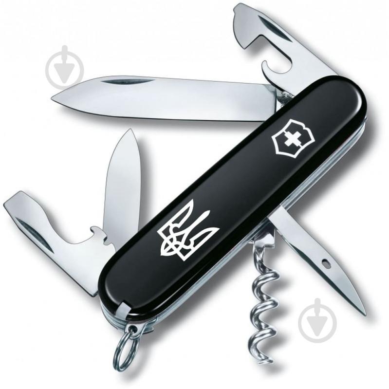 Ніж швейцарський Victorinox SPARTAN UKRAINE Тризуб білий (12 інстр) Vx13603.3_T0010u - фото 1