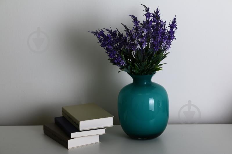 Ваза скляна Wrzesniak Glassworks Opal 24 см блакитна 17-10494A - фото 4