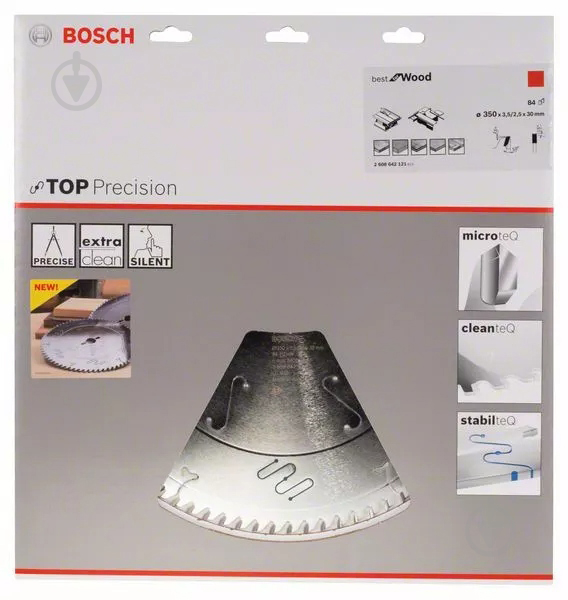 Пиляльний диск Bosch Top Precision Best for Wood 350x30x2,5 Z84 2608642121 - фото 2