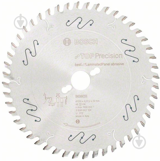 Пильный диск Bosch Top Precision Best for Laminated Panel Abrasive 250x30x2,2 Z48 2608642104 - фото 1 Пильный диск Bosch Top Precision Best for Laminated Panel Abrasive 250x30x2,2 Z48 2608642104 - фото 1