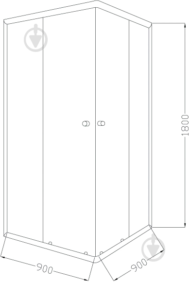 Душове огородження Invena Parla 90x90x180 см AK-48-191 - фото 3