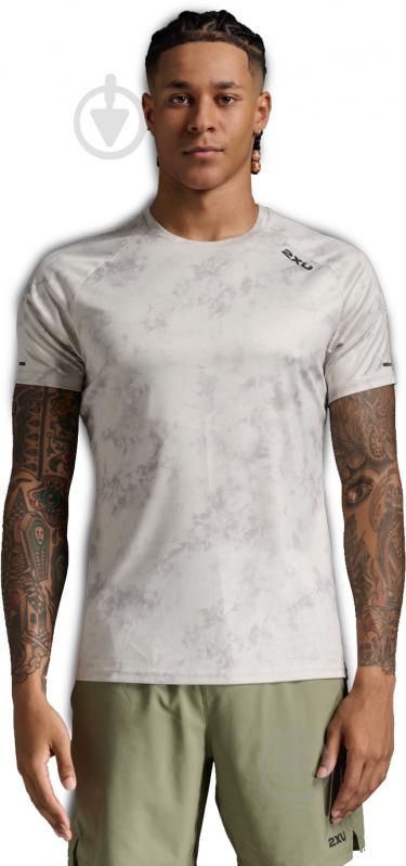 Футболка 2XU Aero Tee MR6557a_CAR/MNG р.2XL білий - фото 1