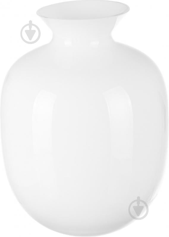 Ваза скляна Wrzesniak Glassworks Opal 24 см біла 17-10494A - фото 1