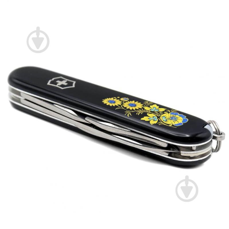 Нож швейцарский Victorinox SPARTAN UKRAINE Цветы (12 инстр) Vx13603.3_T1050u - фото 5