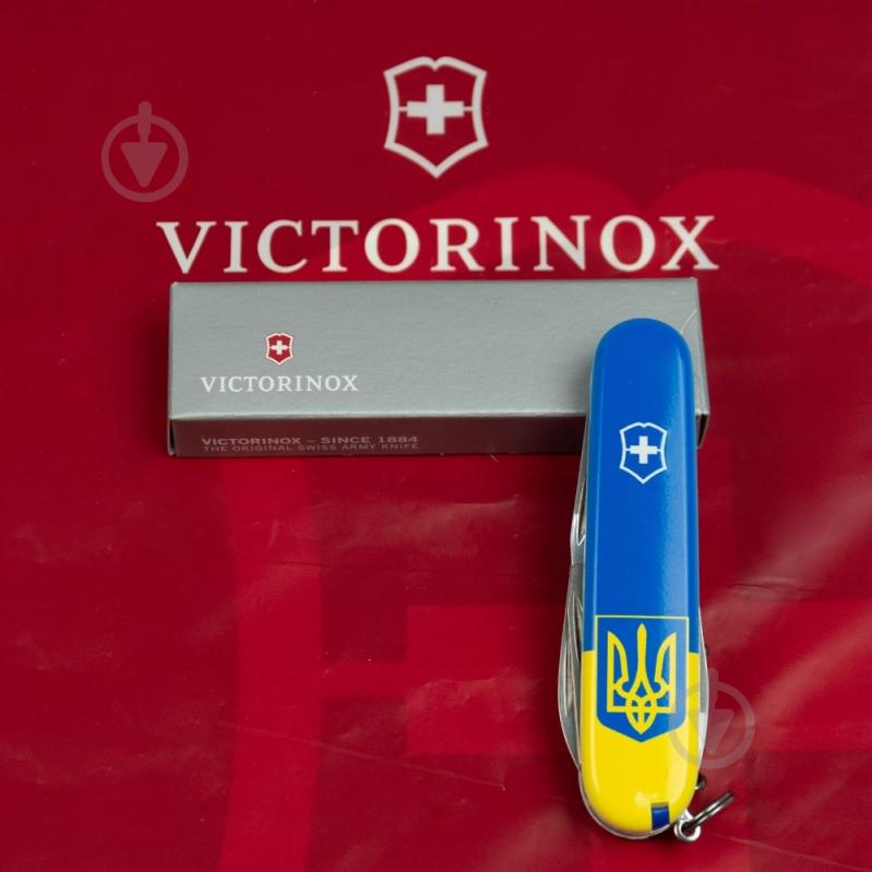 Ніж швейцарський Victorinox SPARTAN UKRAINE Герб на прапорі верт. (12 інстр) Vx13603.7_T3030p - фото 12