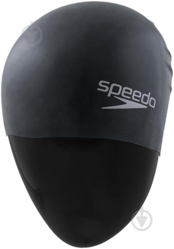 Шапочка для плавання Speedo Plain Moulded Silicone Cap 8-709849097 one size чорний - фото 2