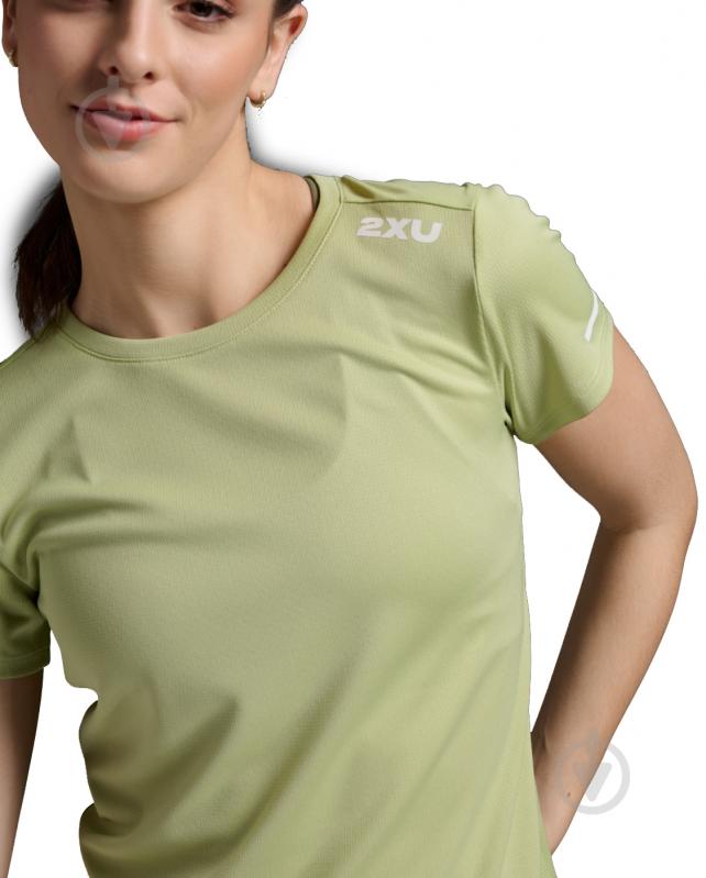 Футболка 2XU Aero Tee WR6565a_GNM/WRF р.S зеленый - фото 4