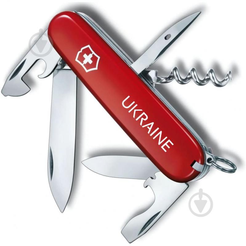 Ніж швейцарський Victorinox SPARTAN UKRAINE Ukraine біл. (12 інстр) Vx13603_T0140u - фото 1