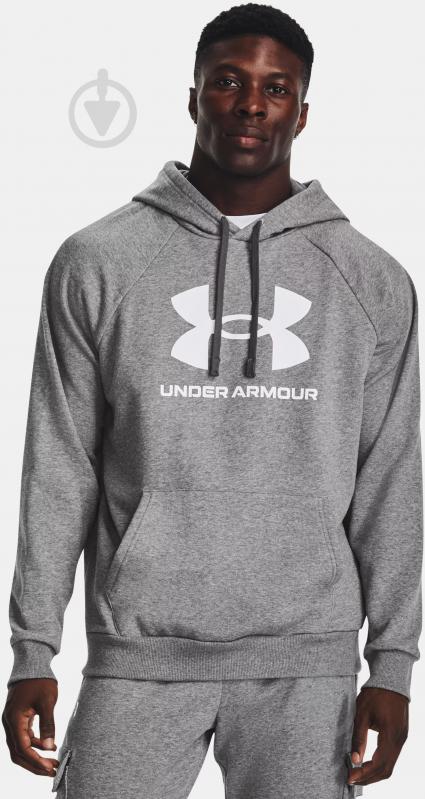 Джемпер Under Armour UA RIVAL FLEECE LOGO HD 1379758-025 р.2XL сірий - фото 1