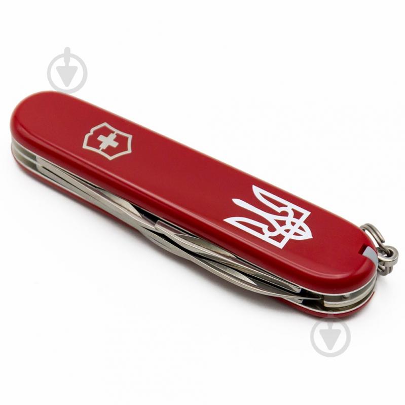 Нож швейцарский Victorinox SPARTAN UKRAINE Трезуб белый (12 инстр) Vx13603_T0010u - фото 3