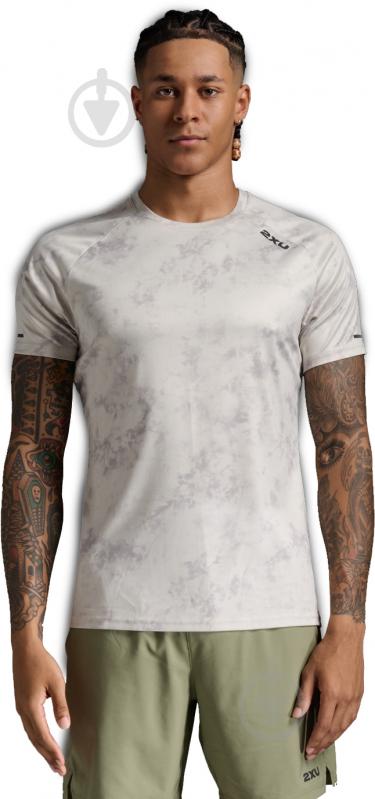 Футболка 2XU Aero Tee MR6557a_CAR/MNG р.XL белый - фото 1