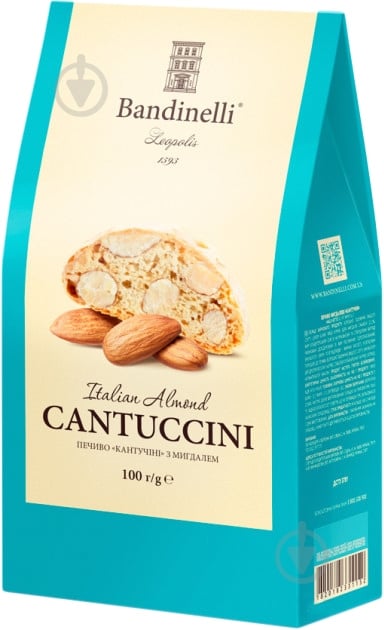 Печенье Bandinelli Cantuccini с миндалем 100 г (4820182331152) - фото 1