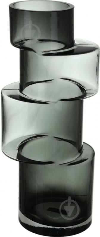 Ваза скляна Wrzesniak Glassworks Meleta 35 см чорна 17-11016 - фото 1