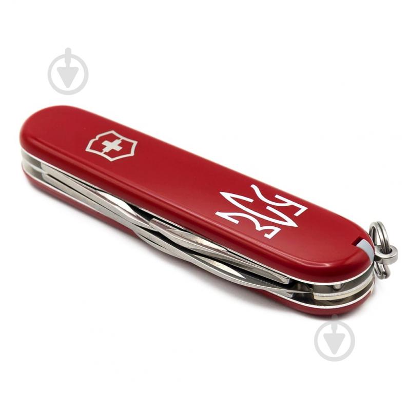 Ніж швейцарський Victorinox SPARTAN UKRAINE Тризуб ЗСУ білий (12 інстр) Vx13603_T0390u - фото 5