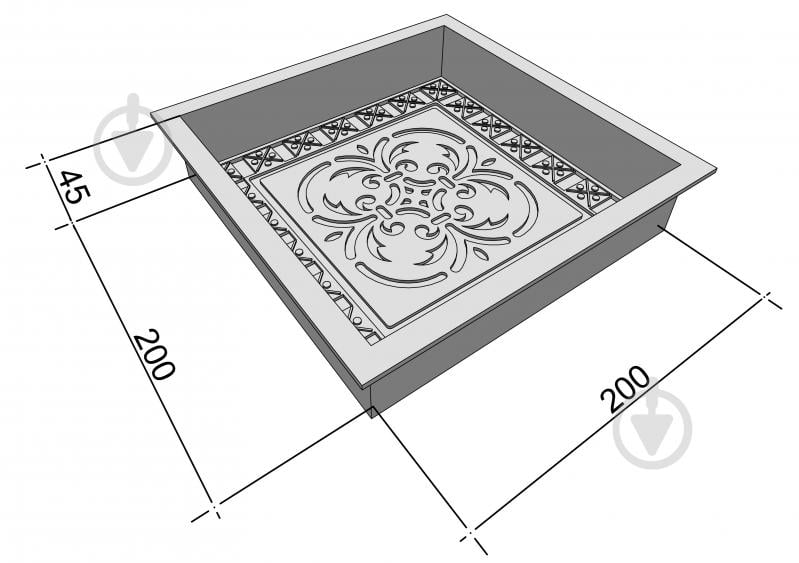 Форма Верес-2007 20х20 см для тротуарной плитки Антик узор - фото 4