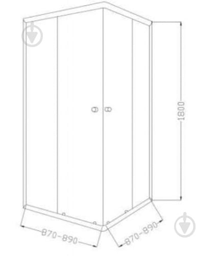 Душове огородження Invena Parla 90 см квадратна прозоре скло AK-48-195 - фото 2
