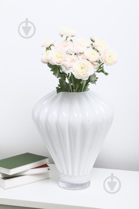 Ваза скляна Wrzesniak Glassworks Erato 35 см біла 17-11031 - фото 4