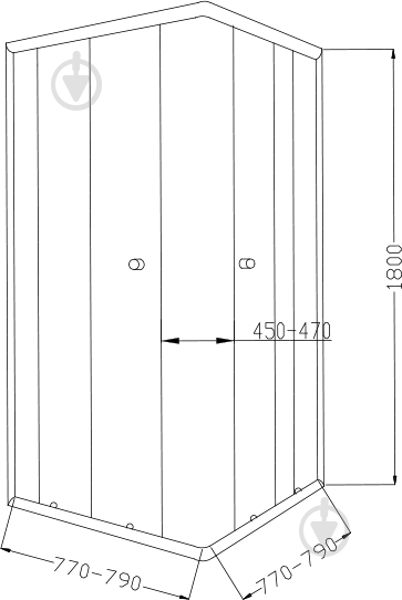 Душове огородження Invena Parla AK-48-185 хром - фото 3