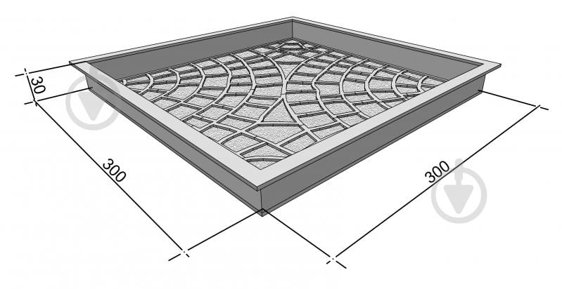 Форма Верес-2007 30x30 см для тротуарной плитки Паутинка - фото 4