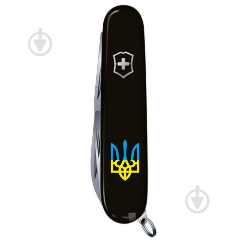 Ніж швейцарський Victorinox HUNTSMAN UKRAINE Тризуб синьо-жовт. Vx13713.3_T0016u - фото 3