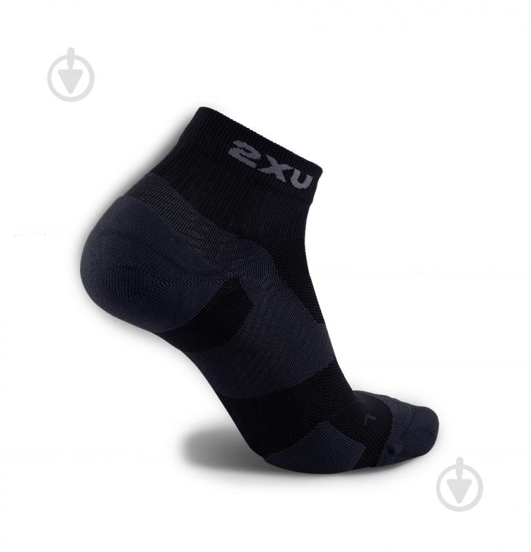 Шкарпетки 2XU VECTR CUSHION 1/4 CREW SOCKS UA5048e_BLK/TTM р.XL чорний - фото 2