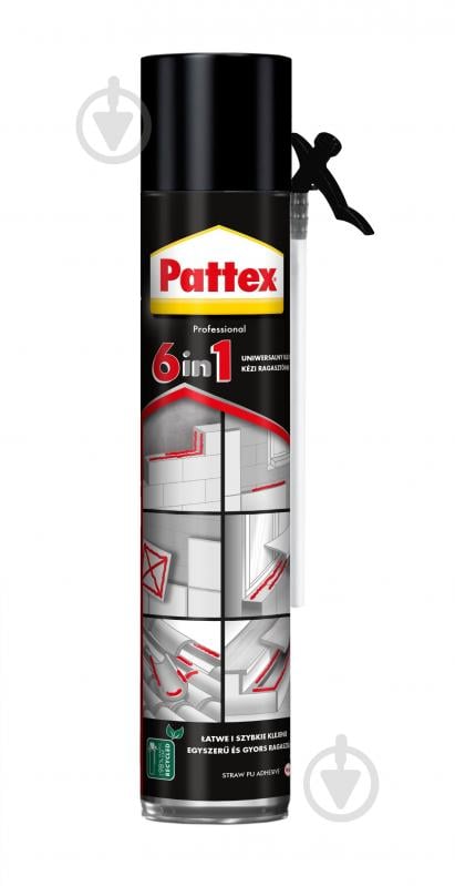 Пена-клей Pattex Pattex 6-в-1 (с трубкой) 750 мл - фото 1