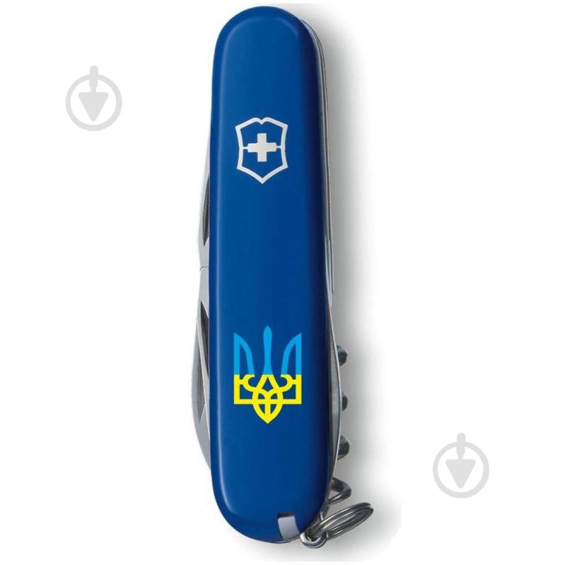 Нож складной Victorinox SPARTAN UKRAINE Трезубец сине-желтый (12 инстр) Vx13603.2_T0016u - фото 4