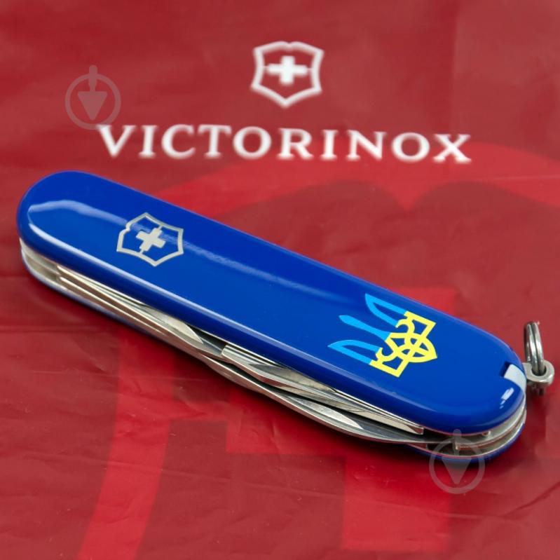 Нож складной Victorinox SPARTAN UKRAINE Трезубец сине-желтый (12 инстр) Vx13603.2_T0016u - фото 6