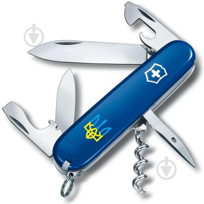 Нож складной Victorinox SPARTAN UKRAINE Трезубец сине-желтый (12 инстр) Vx13603.2_T0016u - фото 1