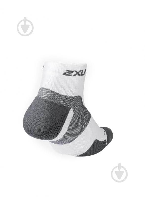 Носки 2XU VECTR CUSHION 1/4 CREW SOCKS UA5048e_WHT/GRY р.XL белый - фото 2