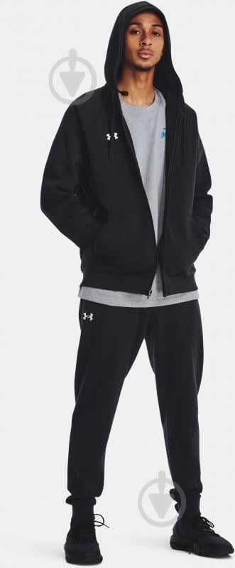 Джемпер Under Armour UA Rival Fleece FZ Hoodie 1379767-001 р.M чорний - фото 3 Джемпер Under Armour UA Rival Fleece FZ Hoodie 1379767-001 р.M чорний - фото 3
