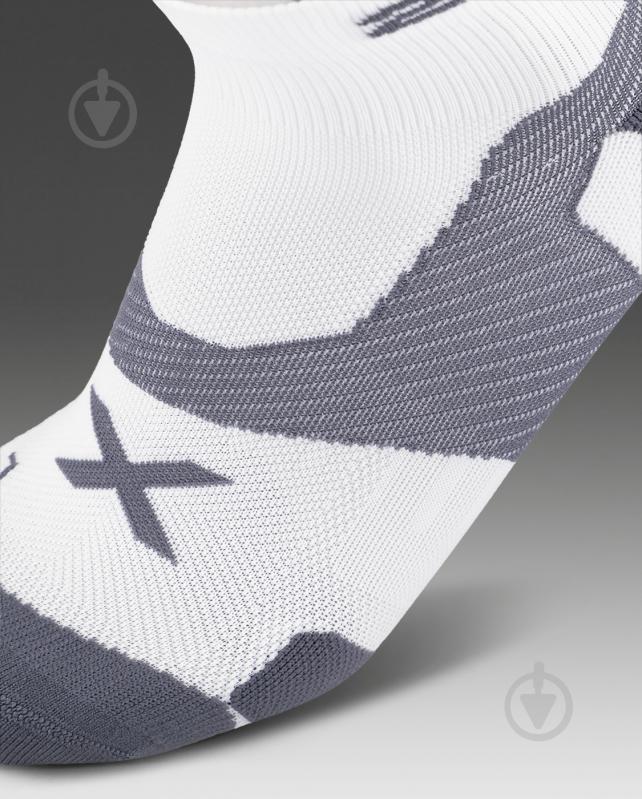 Шкарпетки 2XU VECTR CUSHION 1/4 CREW SOCKS UA5048e_WHT/GRY р.S білий - фото 3