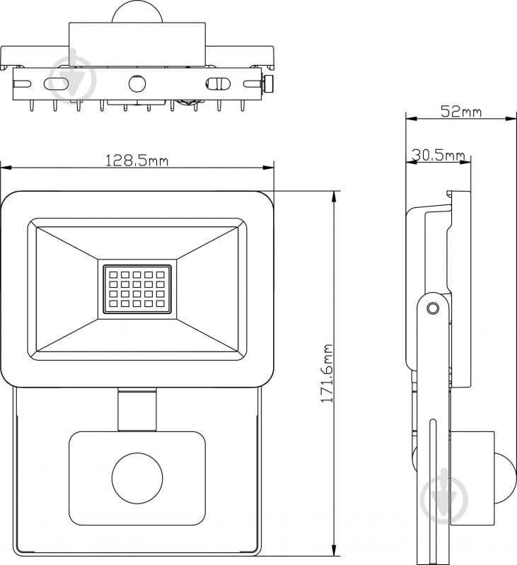 Прожектор з датчиком руху Expert OS-F20-PIR LED 20 Вт IP54 чорний - фото 7