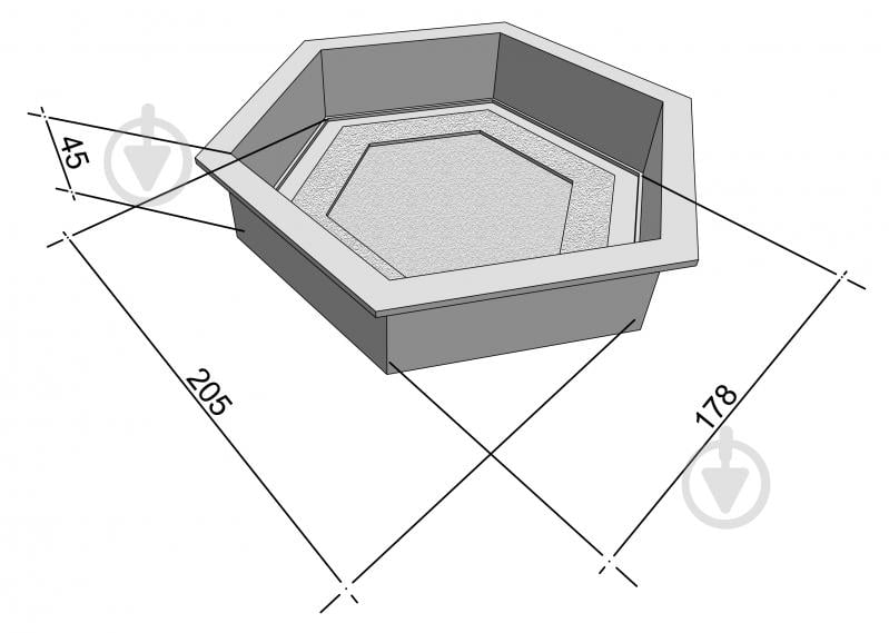 Форма Верес-2007 для тротуарної плитки h45 мм Шестигранник мозаїка - фото 4 Форма Верес-2007 для тротуарної плитки h45 мм Шестигранник мозаїка - фото 4
