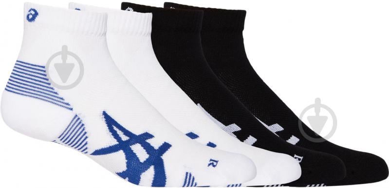 Шкарпетки Asics 2PPK CUSHION RUN QUARTER SOCK 3013A800_001 р.39-42 різнокольоровий - фото 1