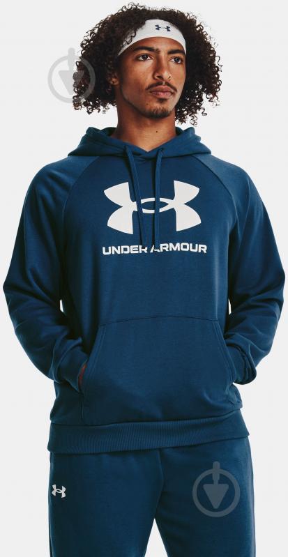 Джемпер Under Armour UA RIVAL FLEECE LOGO HD 1379758-426 р.S-M голубой - фото 1