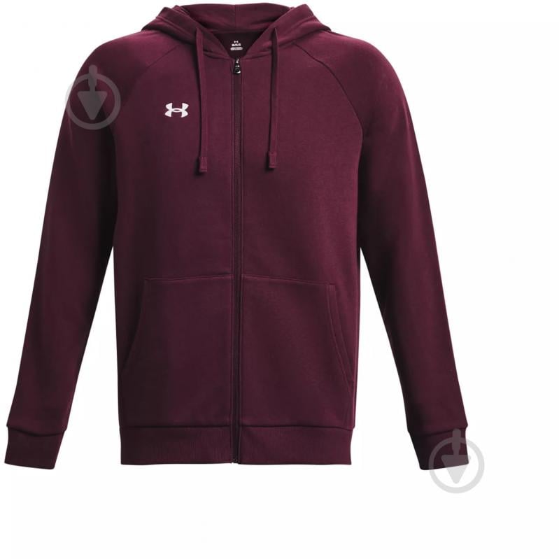 Джемпер Under Armour UA Rival Fleece FZ Hoodie 1379767-600 р.L бордовый - фото 4